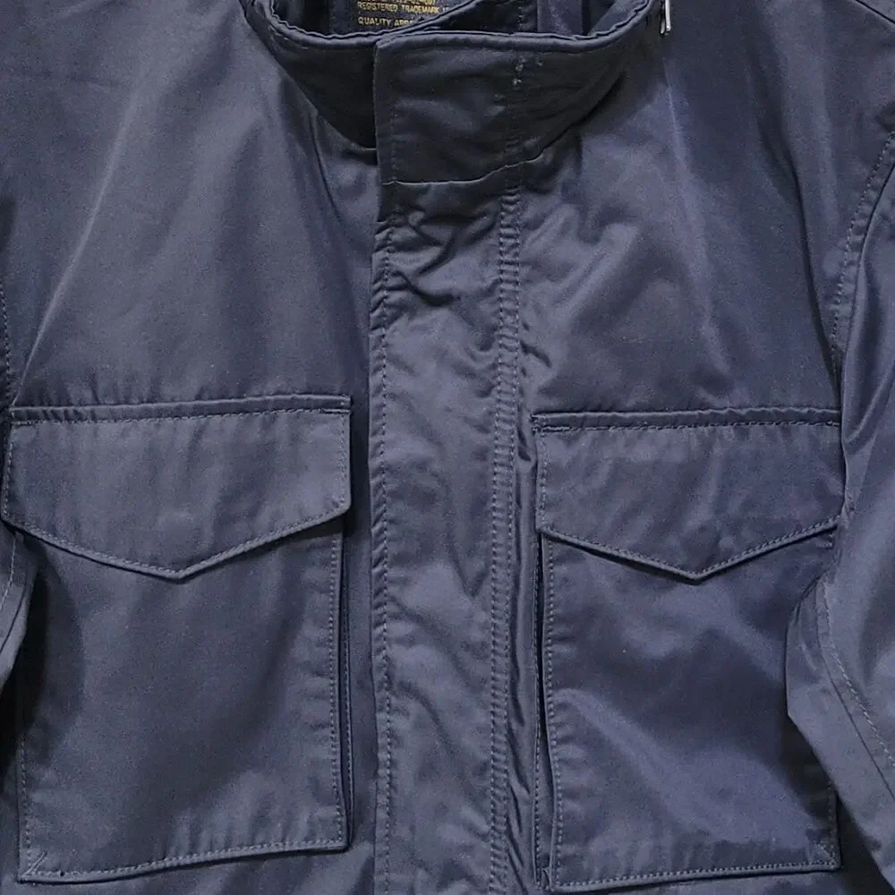 Abercrombie & Fitch Men's M Navy Technical Utility Field Jacket Hooded Outdoor